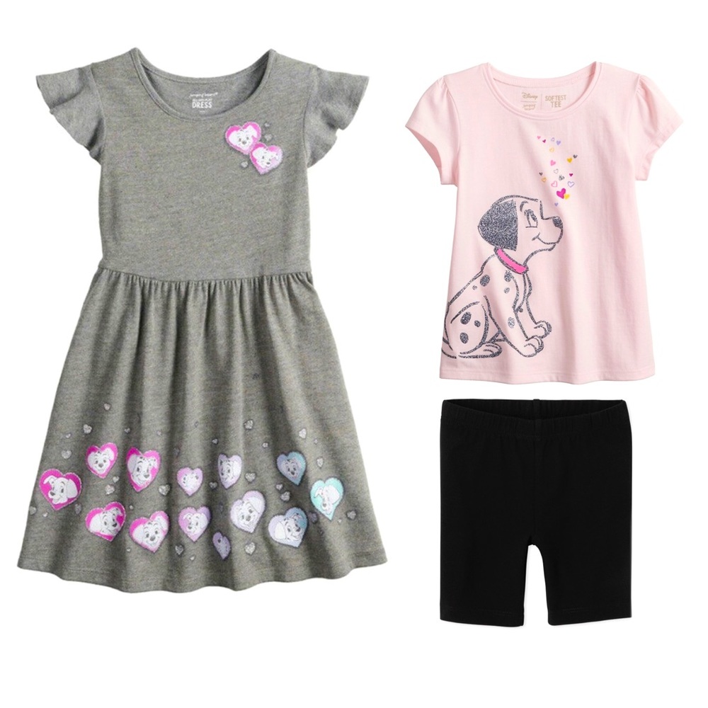 Baby girl Dalmatians dress and tunic with leggings set